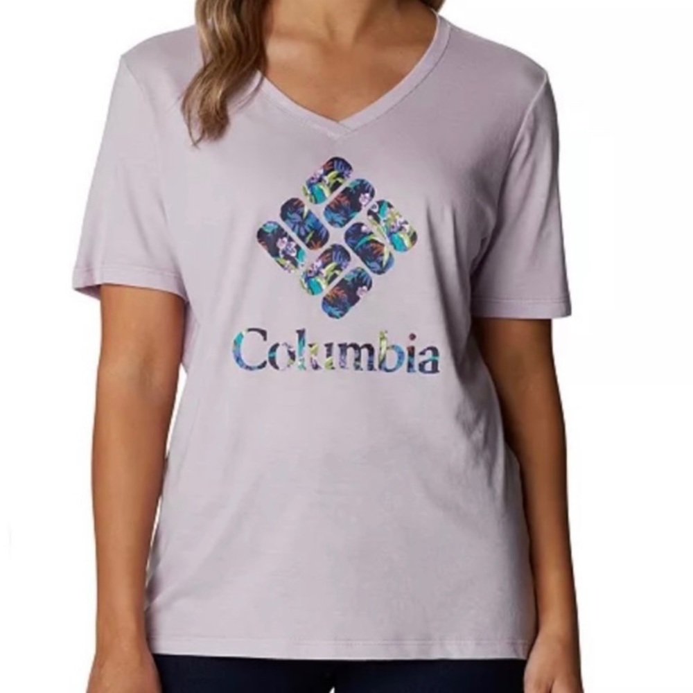 Columbia graphic comfort t-shirt v-neck